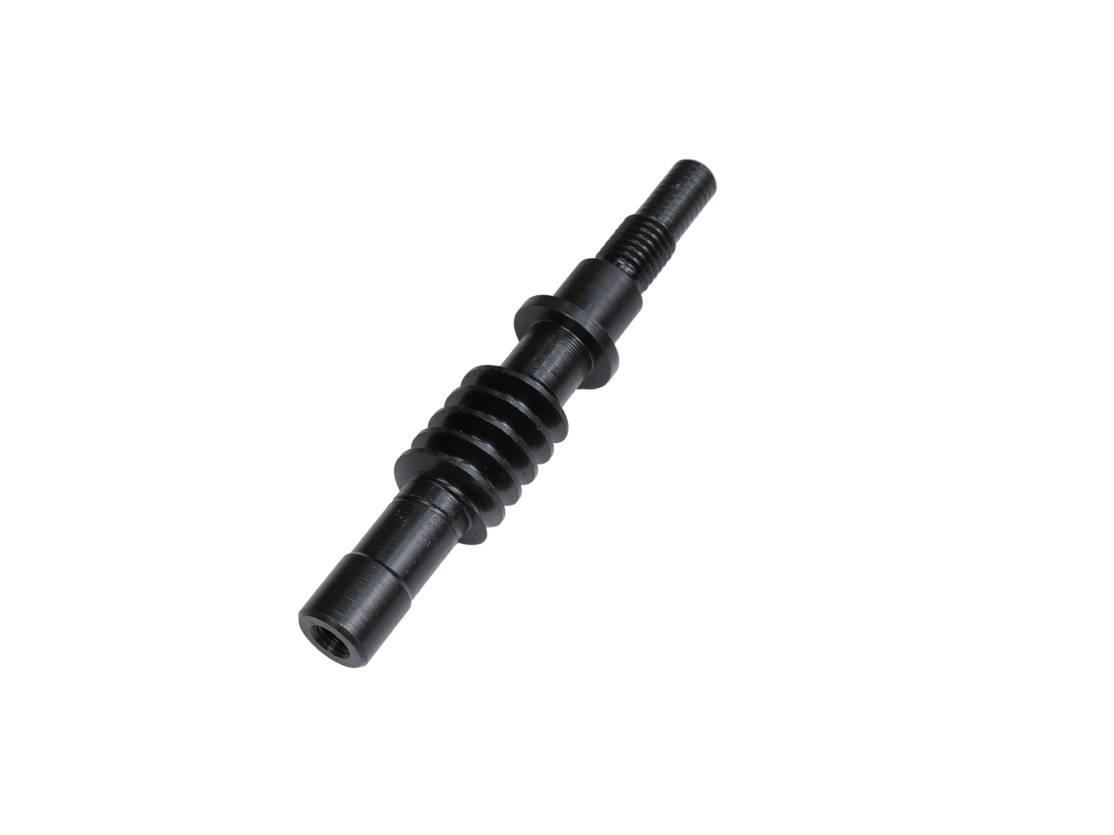 Machined worm gear with a cut thread form and a keyed bore