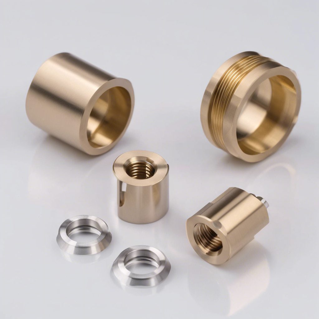 Brass and bronze bushes and couplers with machined bores and threaded ends