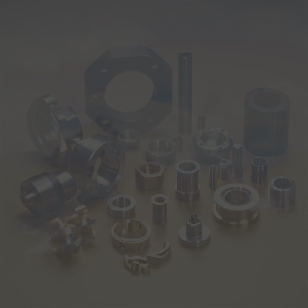 Group of machined components in steel and cast iron
