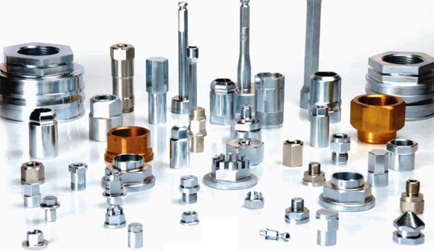 Range of special fasteners, nuts, sleeves and bushes machined in steel, stainless and bronze